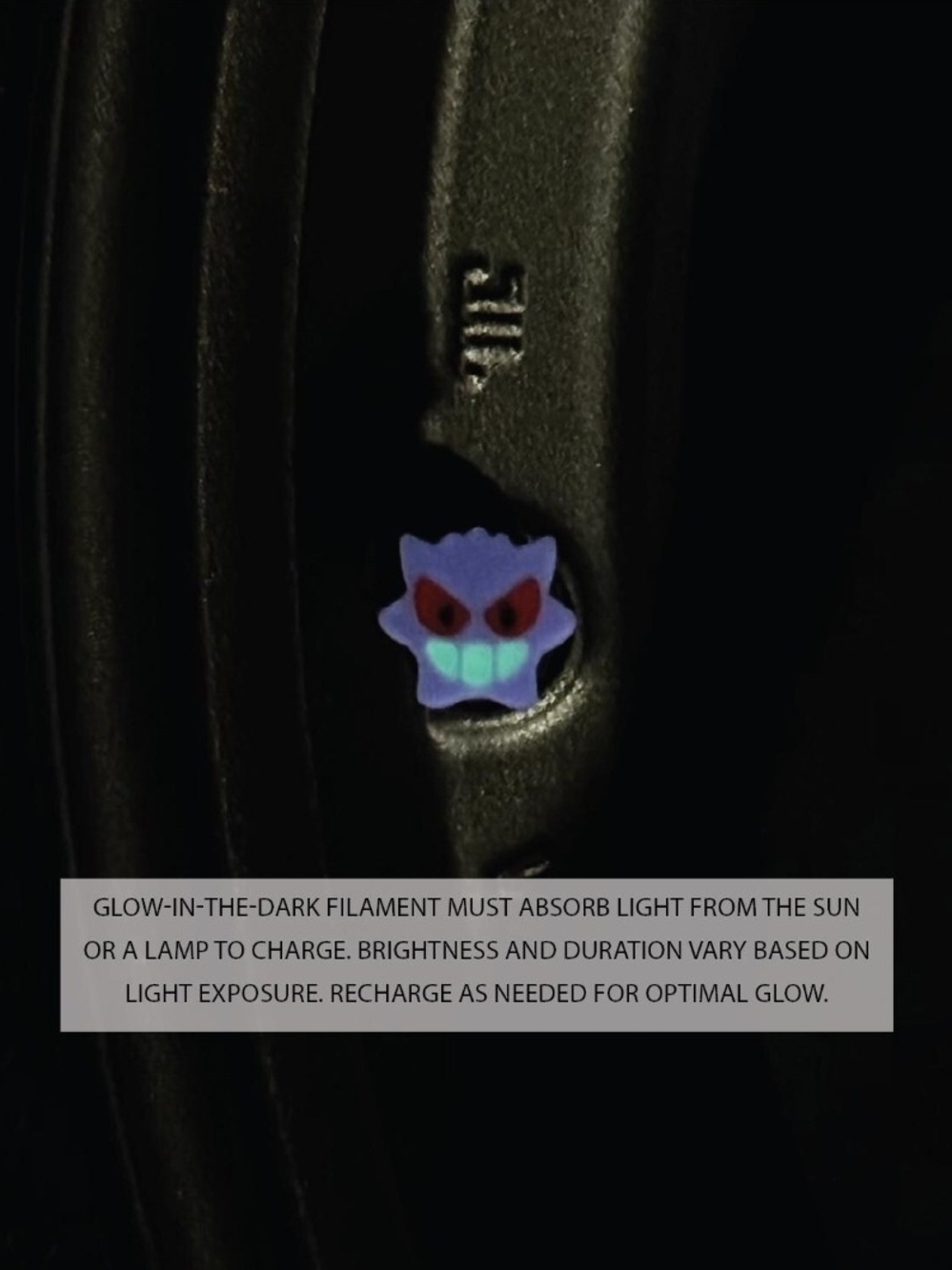 Pokemon Glow-In-The-Dark Gengar Tire Valve Stem Caps Set Of 4